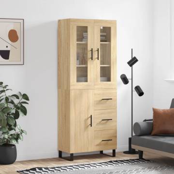 Highboard Sonoma Oak - Stylish Storage Solution | Hipo Market