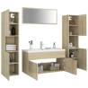 Stylish Bathroom Furniture Set in Sonoma Oak - Hipomarket UK