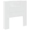 Stylish Headboard Cabinet with LED - White 100x16.5x103.5 cm