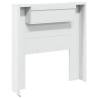 Stylish Headboard Cabinet with LED - White 100x16.5x103.5 cm