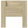 Stylish Headboard Cabinet with LED - Sonoma Oak 100x16.5 cm