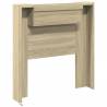 Stylish Headboard Cabinet with LED - Sonoma Oak 100x16.5 cm