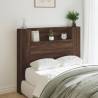 Headboard Cabinet with LED Brown Oak - Modern & Stylish Design