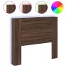 Headboard Cabinet with LED Brown Oak - Modern & Stylish Design