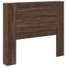 Headboard Cabinet with LED Brown Oak - Modern & Stylish Design