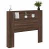 Headboard Cabinet with LED Brown Oak - Modern & Stylish Design