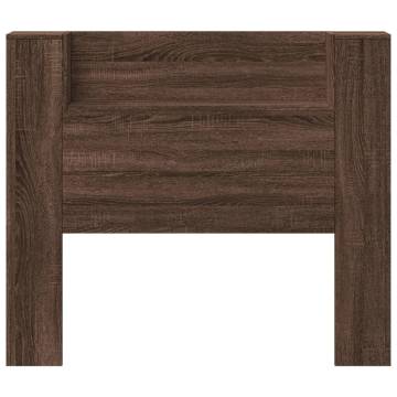 Headboard Cabinet with LED Brown Oak - Modern & Stylish Design