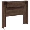 Headboard Cabinet with LED Brown Oak - Modern & Stylish Design