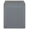 Garden Storage Box Grey PP Rattan 90L - Durable & Stylish