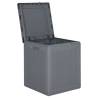 Garden Storage Box Grey PP Rattan 90L - Durable & Stylish