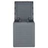 Garden Storage Box Grey PP Rattan 90L - Durable & Stylish