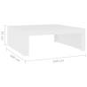 Coffee Table White 100x100x35 cm | Stylish & Durable Design