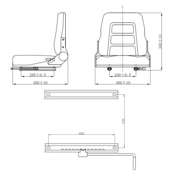 Adjustable Forklift & Tractor Seat - Comfort in Black