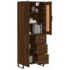 Stylish Highboard Brown Oak - 69.5x34x180 cm | HipoMarket