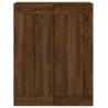 Stylish Highboard Brown Oak - 69.5x34x180 cm | HipoMarket