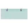 Stylish 50x20 cm Floating Shelf - Glass & Zinc Alloy Brackets