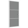 Stylish Interior Door 93x201.5 cm White Glass & Aluminium