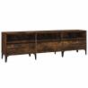 Stylish Smoked Oak TV Cabinet - 150x30x44.5 cm | HiPO Market