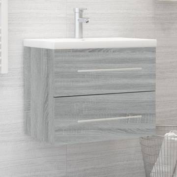 Sink Cabinet with Built-in Basin - Grey Sonoma | HipoMarket