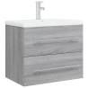 Sink Cabinet with Built-in Basin - Grey Sonoma | HipoMarket