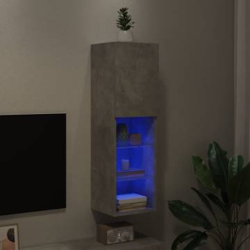 LED TV Cabinet - Concrete Grey - Stylish & Functional Design