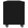 Stylish Black TV Cabinet with Castors - 90x35x35 cm | HiPO Market