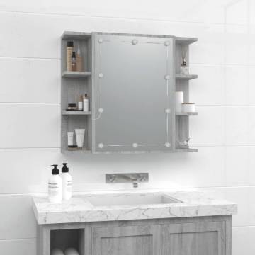 Mirror Cabinet with LED Grey Sonoma - Stylish & Functional