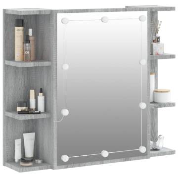 Mirror Cabinet with LED Grey Sonoma - Stylish & Functional