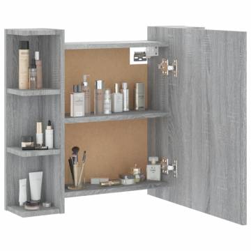 Mirror Cabinet with LED Grey Sonoma - Stylish & Functional