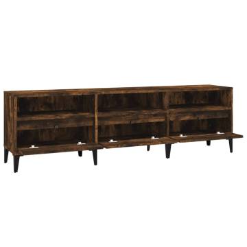 Stylish Smoked Oak TV Cabinet - 150x30x44.5 cm | HiPO Market