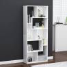 Book Cabinet White 67x24x161 cm Engineered Wood Colour white Quantity in Package 1 