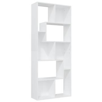 Stylish White Book Cabinet 67x24x161 cm - Hipomarket