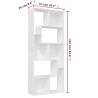 Stylish White Book Cabinet 67x24x161 cm - Hipomarket