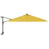 Wall-mounted Parasol with LEDs - Yellow 290cm | HipoMarket