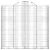 Arched Gabion Baskets - 12 pcs Galvanised Iron | Hipomarket