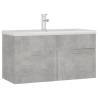 Sink Cabinet with Built-in Basin - Concrete Grey | Hipomarket