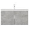 Sink Cabinet with Built-in Basin - Concrete Grey | Hipomarket