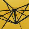 Wall-mounted Parasol with LEDs - Yellow 290cm | HipoMarket