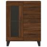 Stylish Highboard Brown Oak - Engineered Wood | Hipo Market