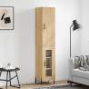 Highboard Sonoma Oak 34.5x34x180 cm Engineered Wood Colour sonoma oak Quantity in Package 1 Model 1 glass door 