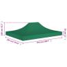 Party Tent Roof 4.5x3m Green - Weatherproof & Durable