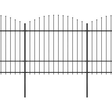 Garden Fence with Spear Top Steel 15.3m - High Security & Privacy