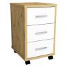 FMD Mobile Drawer Cabinet Artisan Oak Brilliant White Colour artisan oak brilliant white Quantity in Package 1 