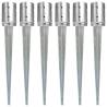 Ground Spikes 6 pcs Silver 10x76 cm Galvanised Steel Size 10 x 76 cm Quantity in Package 6 