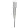 Ground Spikes 6 pcs Silver 10x76 cm Galvanised Steel