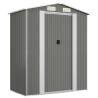 Light Grey Garden Shed - Durable Galvanised Steel Storage