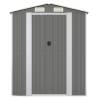 Light Grey Garden Shed - Durable Galvanised Steel Storage