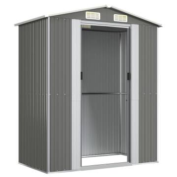 Light Grey Garden Shed - Durable Galvanised Steel Storage