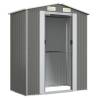 Light Grey Garden Shed - Durable Galvanised Steel Storage