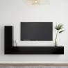 3 Piece TV Cabinet Set Black Engineered Wood Colour black Quantity in Package 3 Width 100 cm 